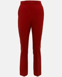 Max Mara Hose Nepeta aus Woll-Crepe Rot