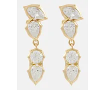 Ohrringe Poppy Single Drops aus 18kt Gelbgold mit Diamanten