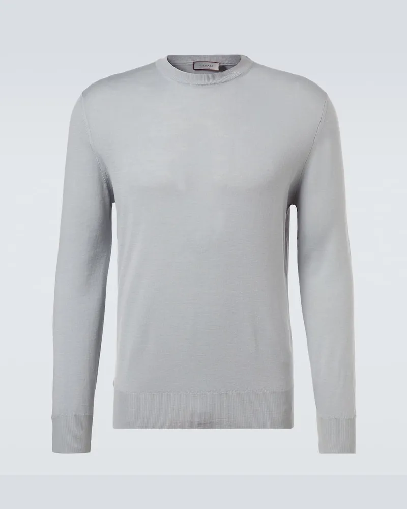 Canali Pullover aus Wolle Blau