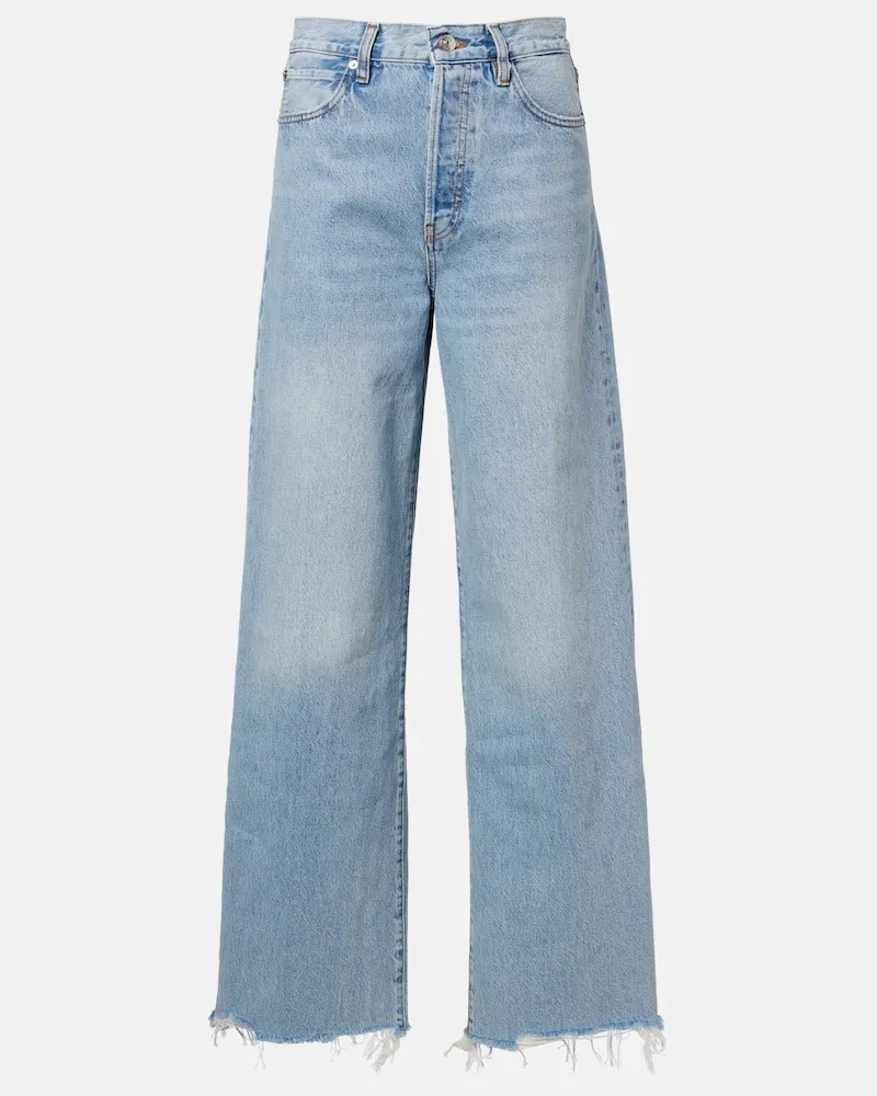 Frame Denim Wide-Leg Jeans The Collegiate Blau