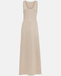 Totême Maxikleid aus Strick Beige