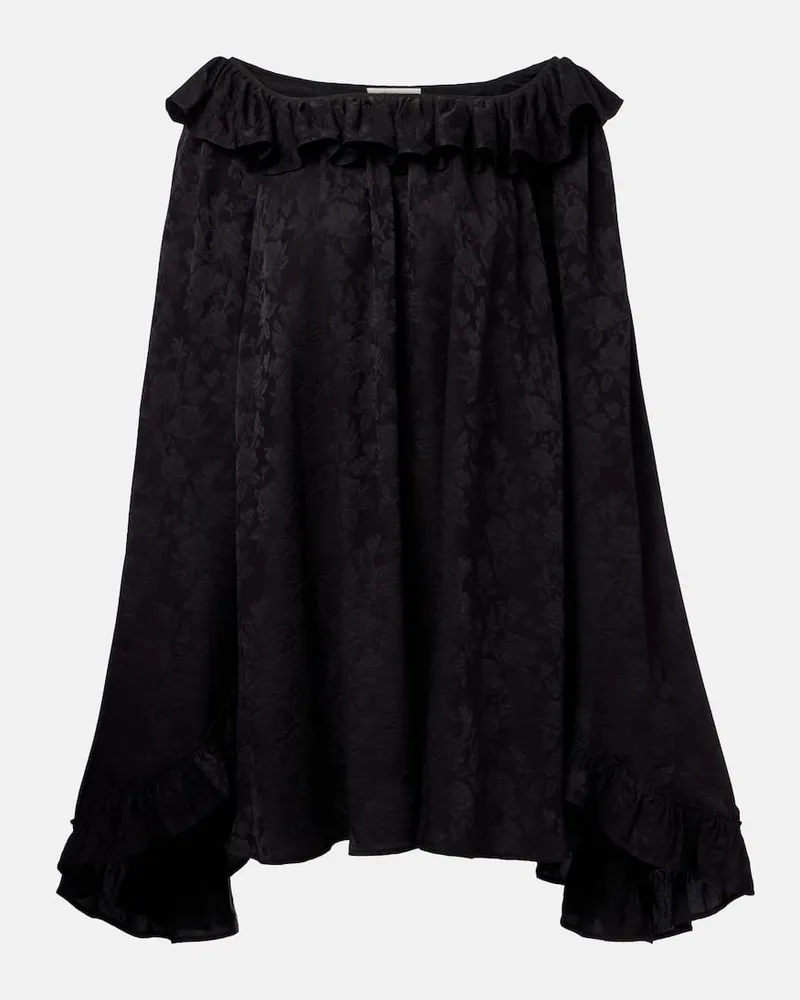 Chloé Chloé Minikleid aus Seiden-Jacquard Schwarz