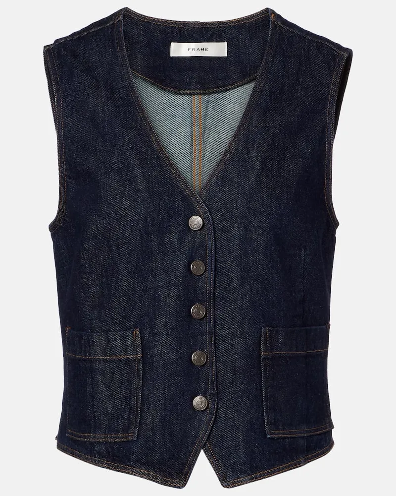 Frame Denim Weste aus Denim Blau