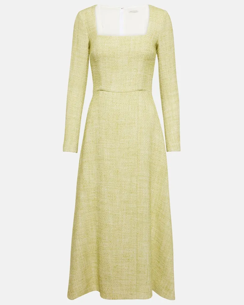 EMILIA WICKSTEAD Midikleid Fara aus Tweed Grün
