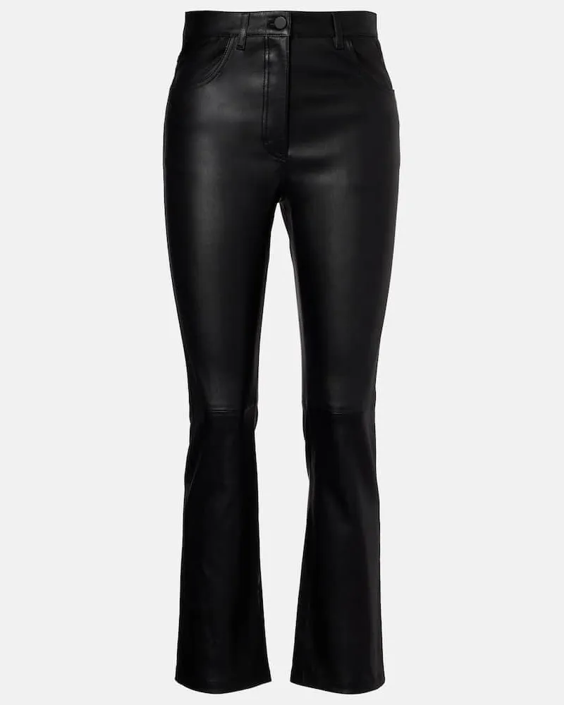 Joseph Schmale Hose Duke aus Leder Schwarz