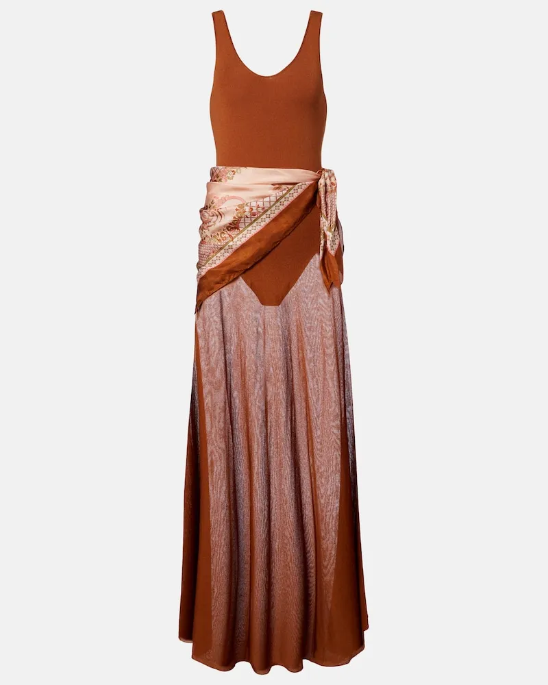 Zimmermann Maxikleid Aster Braun