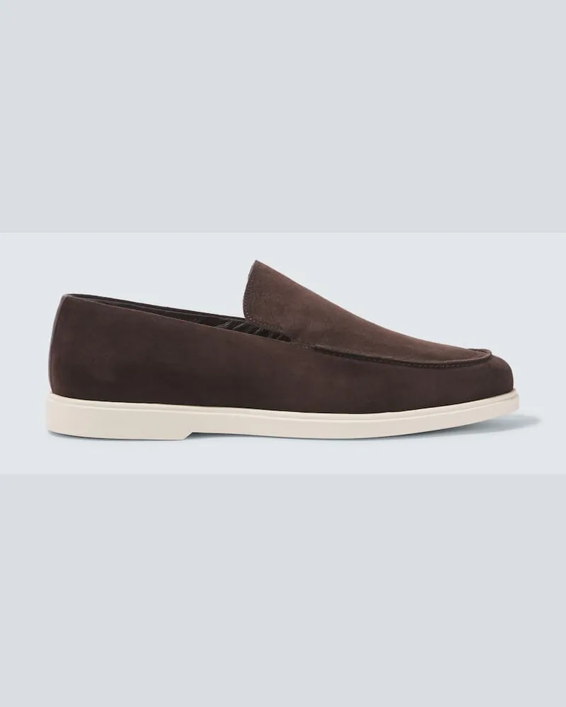 Frescobol Carioca Slip-Ons Miguel aus Veloursleder Braun