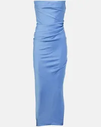 Alex Perry Midikleid aus Crepe Blau