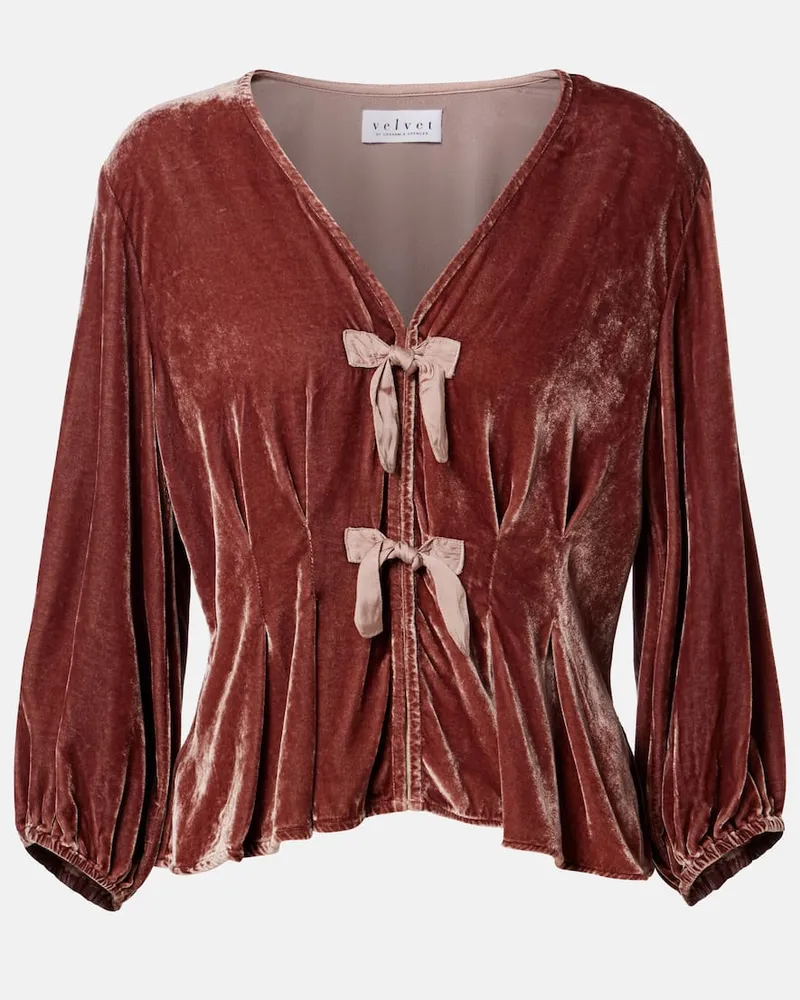 Velvet Top Elida aus Samt Rosa