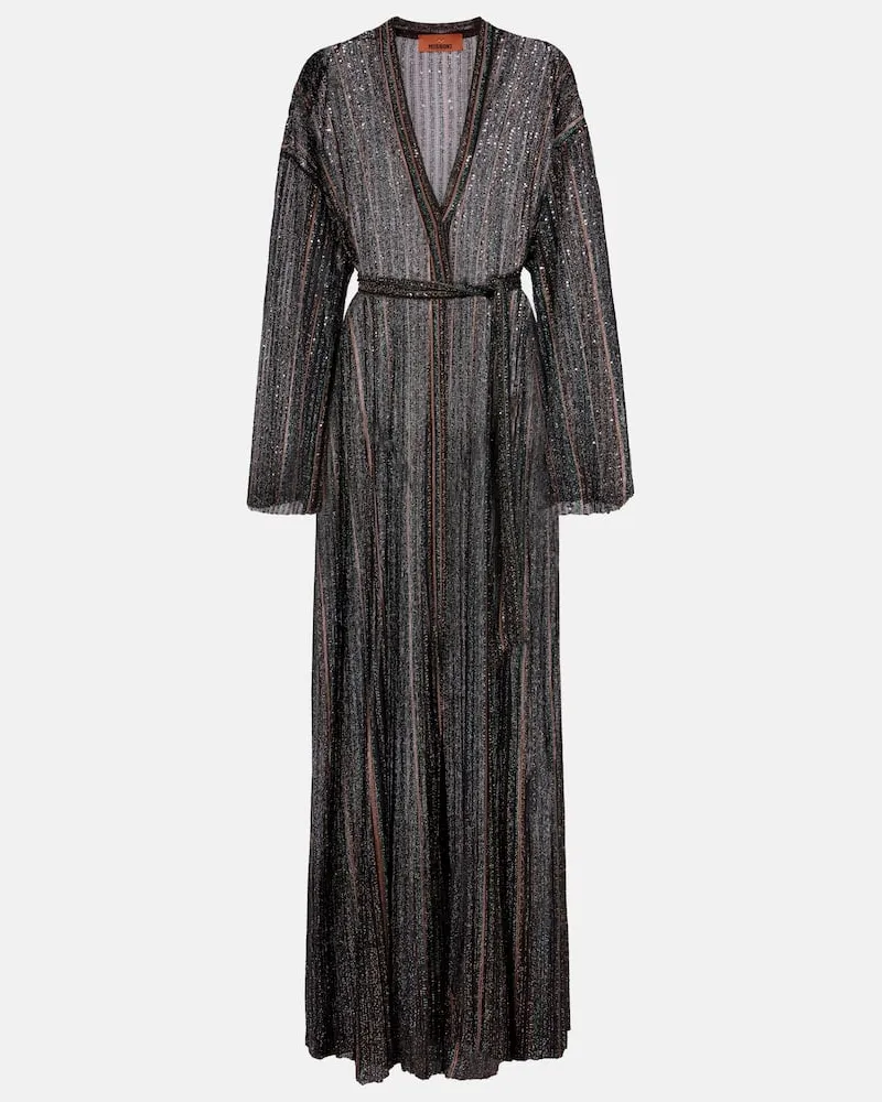 Missoni Cardigan aus Strick mit Pailletten Braun