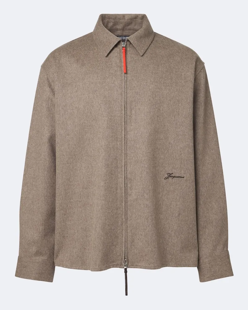 Jacquemus Jacke Flash aus Schurwolle Beige