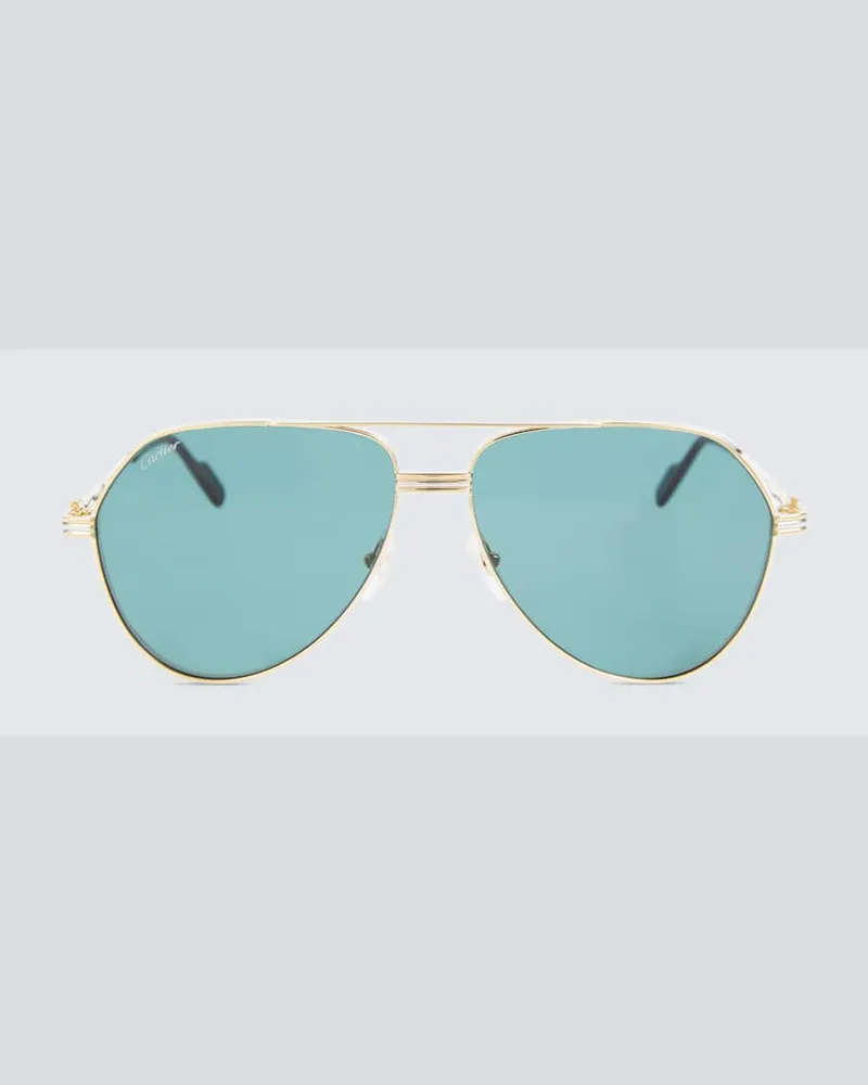 Cartier Aviator-Sonnenbrille Blau