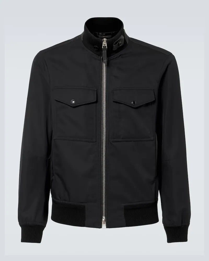 Tom Ford Blouson aus Twill Schwarz