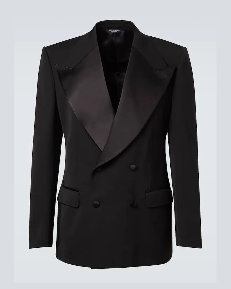 Dolce & Gabbana Smoingjacke aus einem Wollgemisch Schwarz