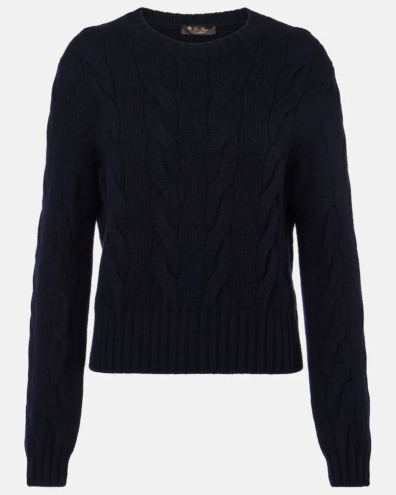 Loro Piana Pullover Napier aus Kaschmir Blau