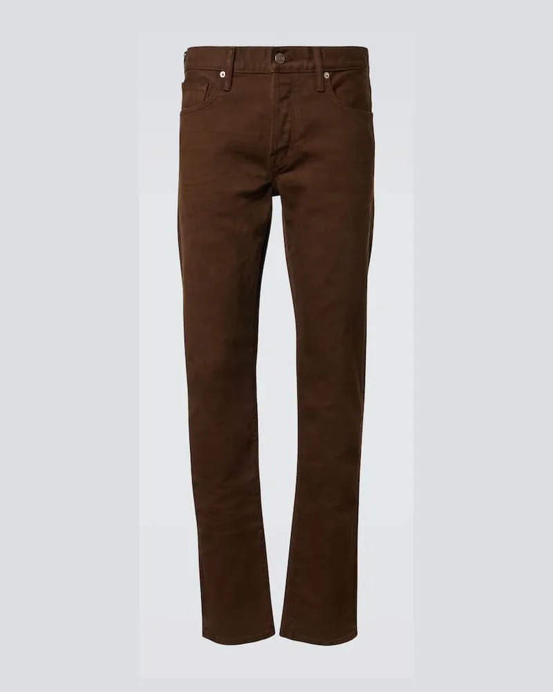 Tom Ford Mid-Rise Skinny Jeans Braun