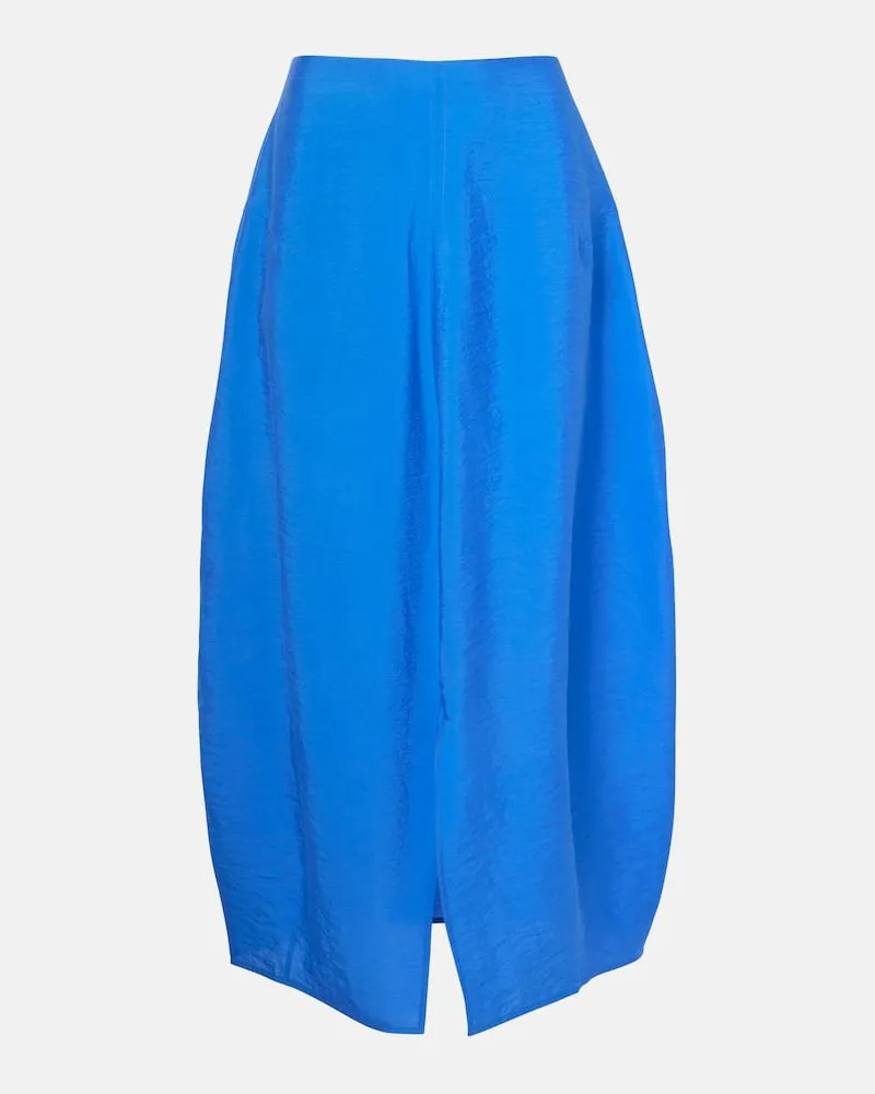 Totême Maxirock Parachute aus einem Seidengemisch Blau