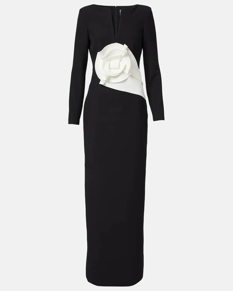 Roland Mouret Verzierte Robe aus Crêpe Schwarz