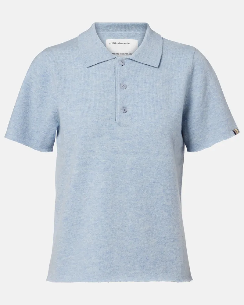extreme cashmere Polohemd N°198 Salamander Blau