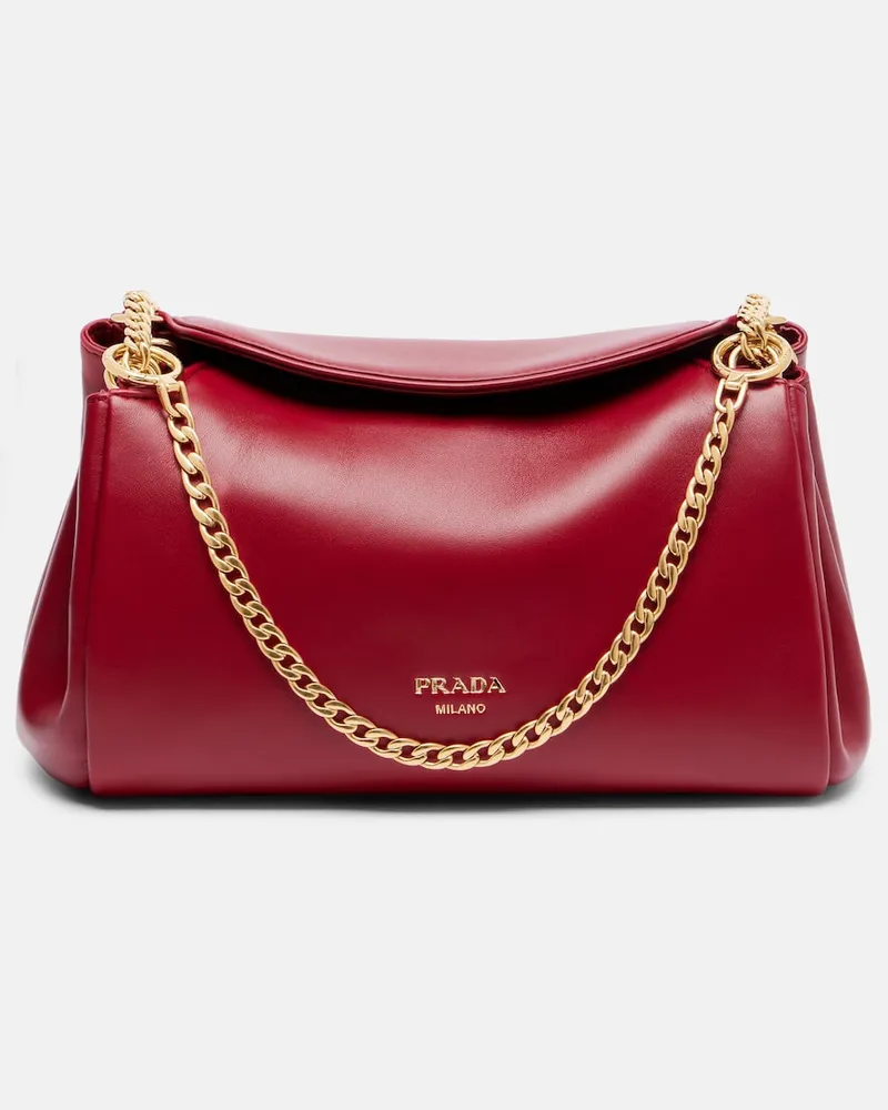 Prada Schultertasche Prada Tumulte Small aus Leder Rot