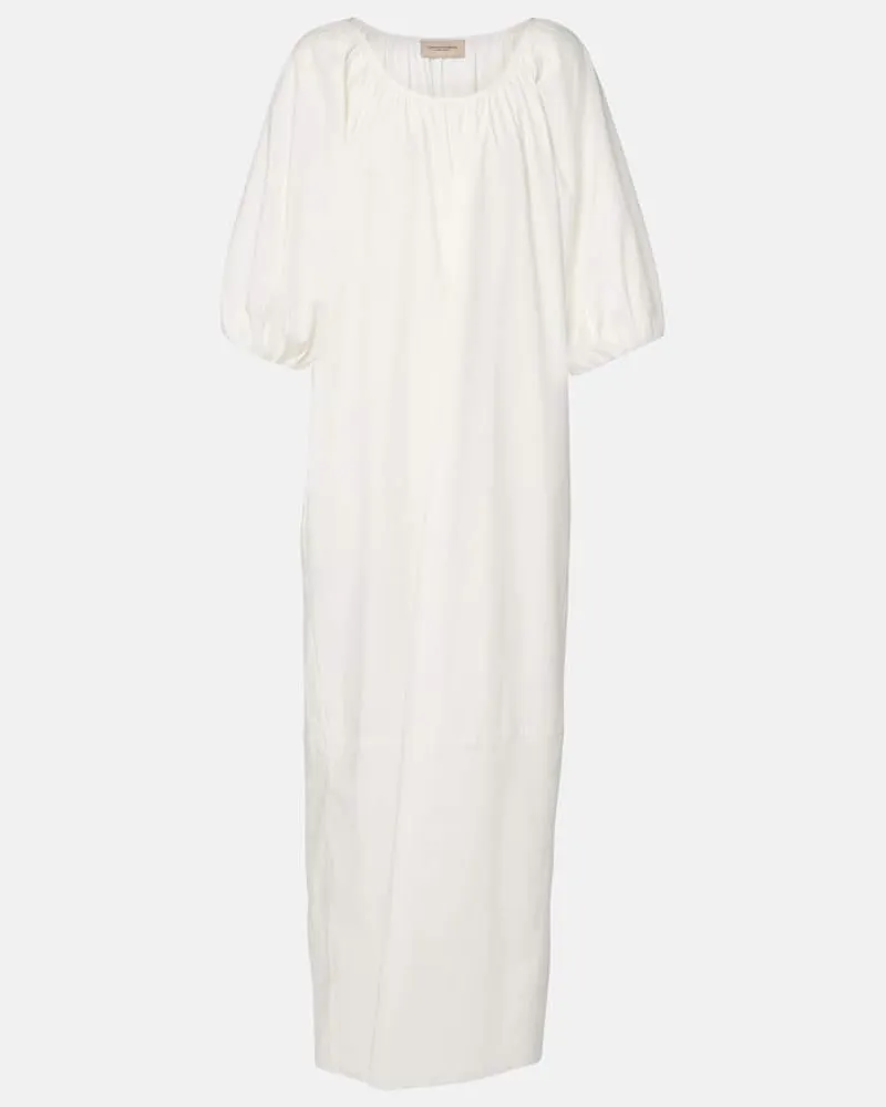 Adriana Degreas Maxikleid Solid aus Baumwolle Weiß