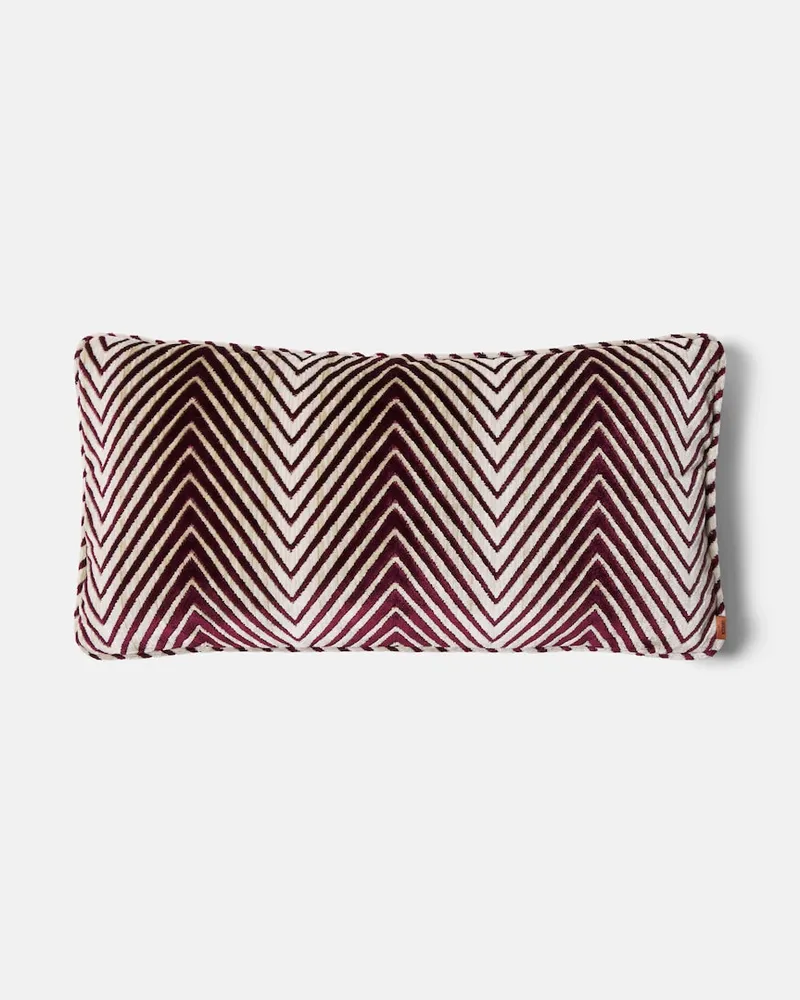Missoni Kissen Ziggy aus Samt Burgunderrot
