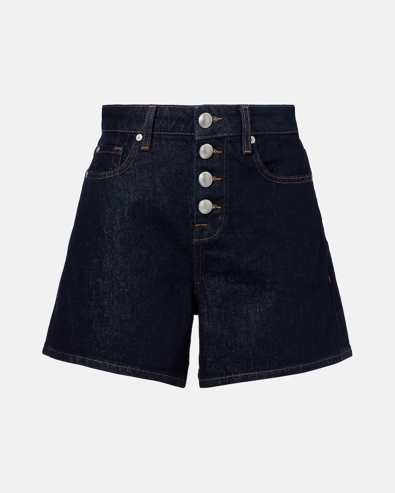 7 for all mankind High-Rise Jeansshorts Kori Blau