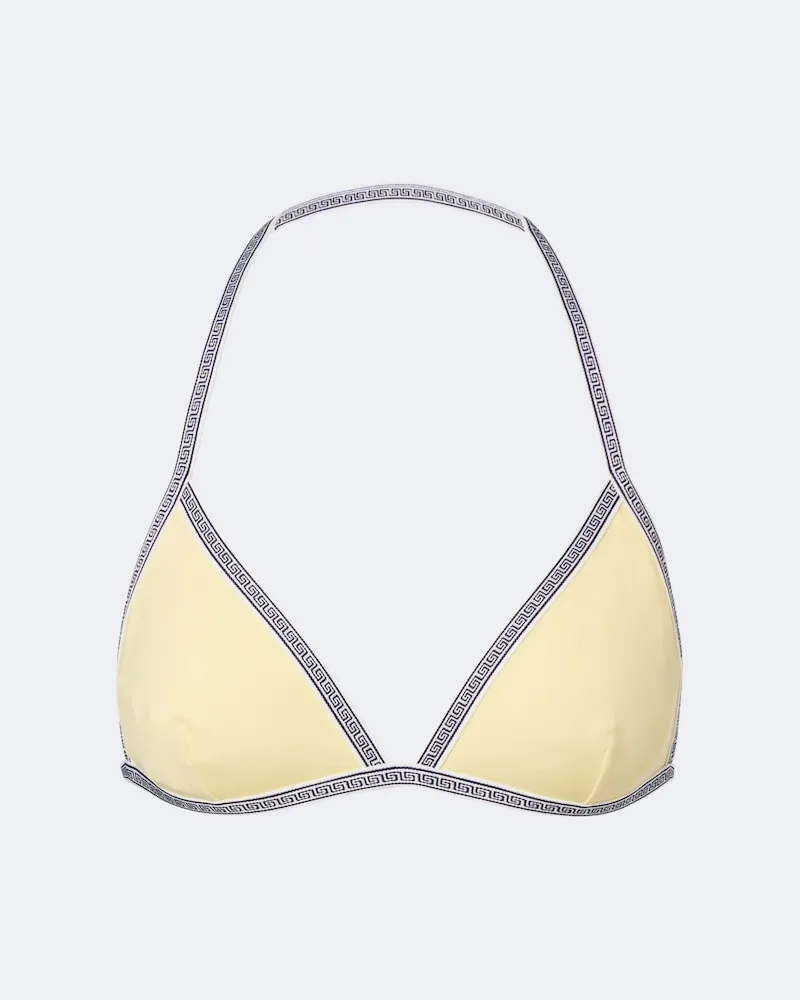 Versace Bikini-Oberteil Greca Gelb