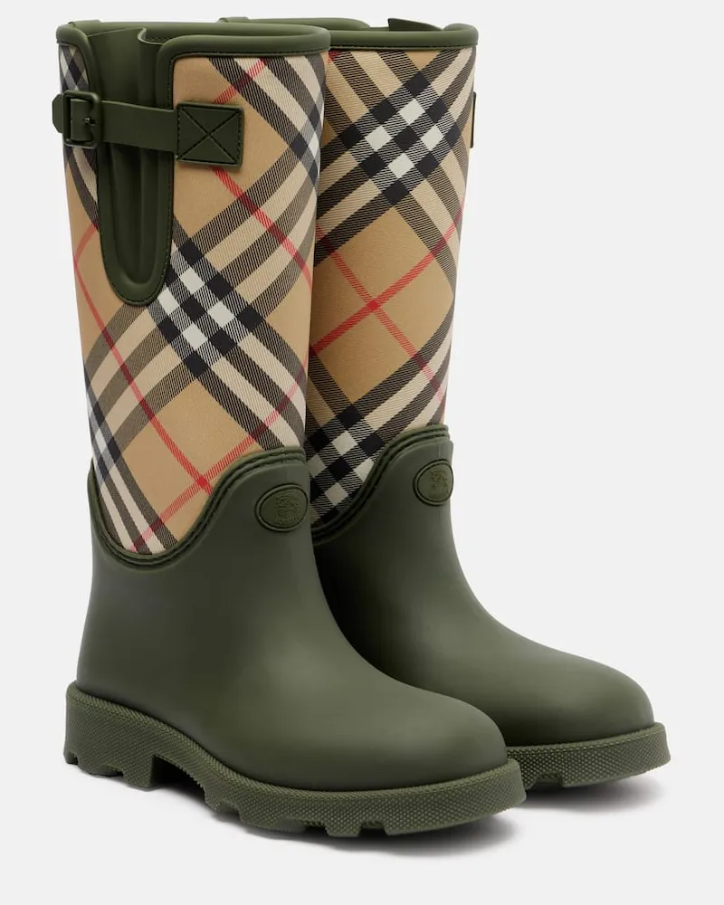 Burberry Gummistiefel Marsh Burberry Check Grün