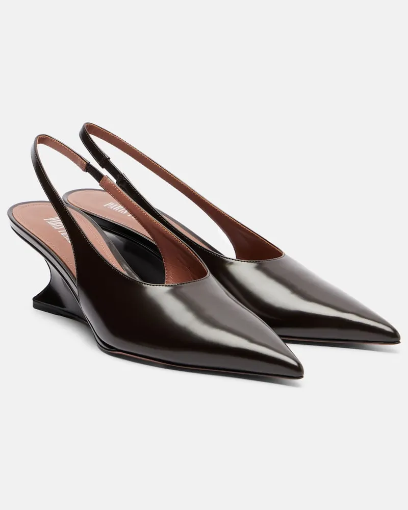 Paris Texas Slingback-Pumps Nina aus Leder Braun