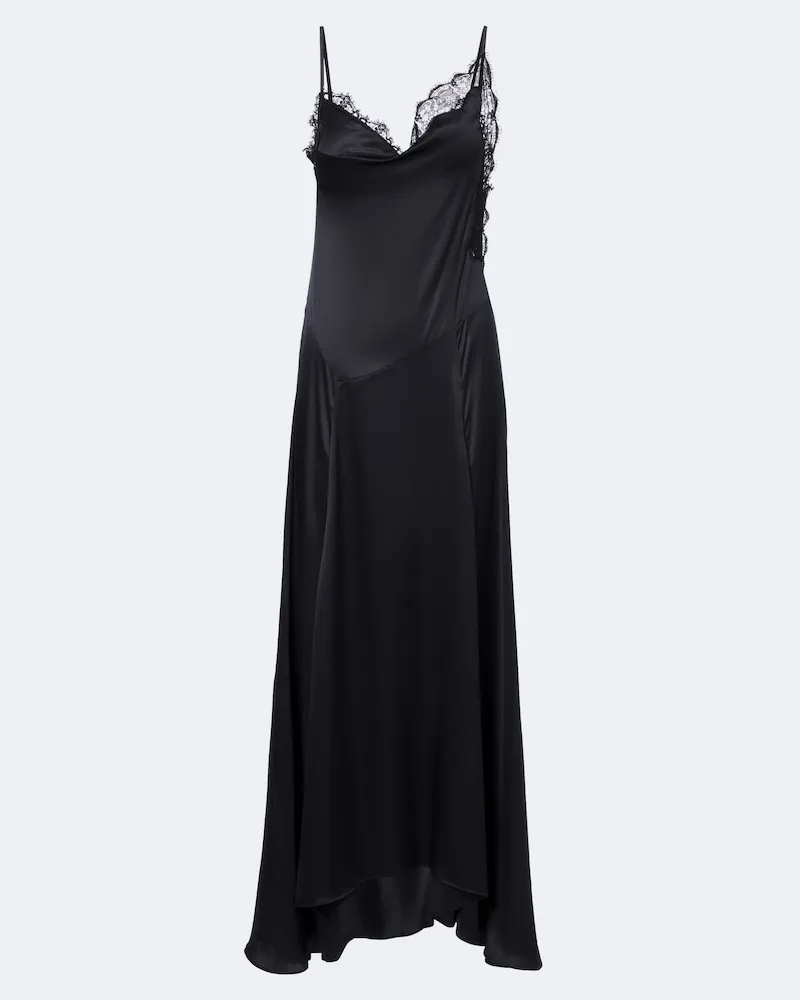 Isabel Marant Slipdress Aloise aus einem Seidengemisch Schwarz