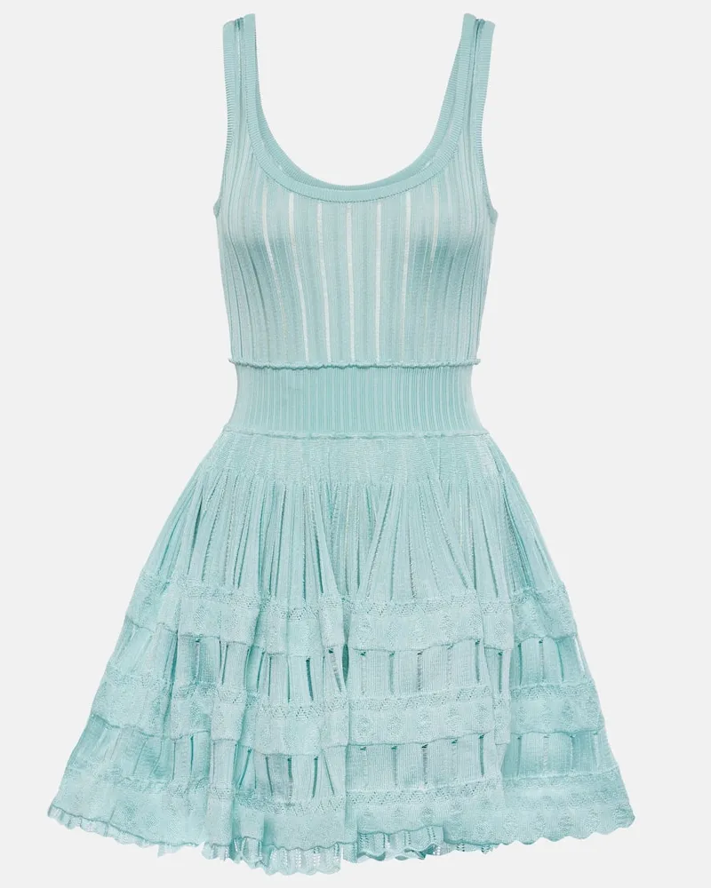 Alaïa Alaïa Minikleid aus Strick Grün