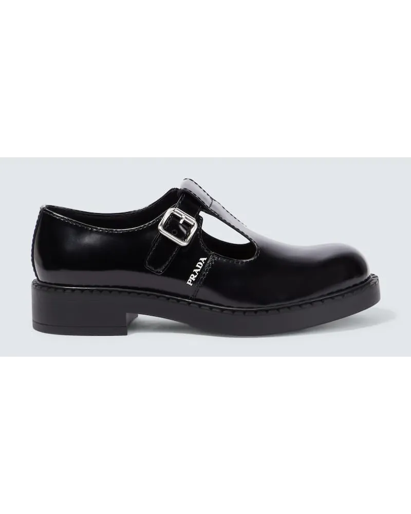 Prada Slip-Ons aus Leder Schwarz