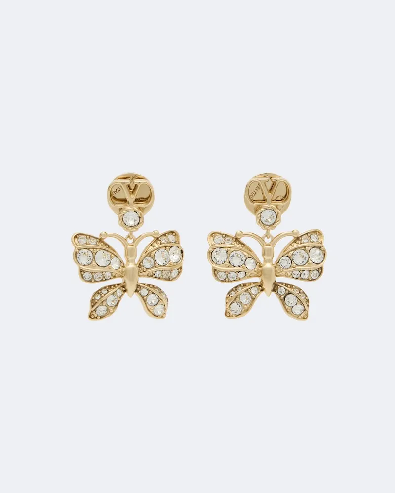 Valentino Garavani Ohrringe Flutterby VLogo mit Swarovski®-Kristallen Gold