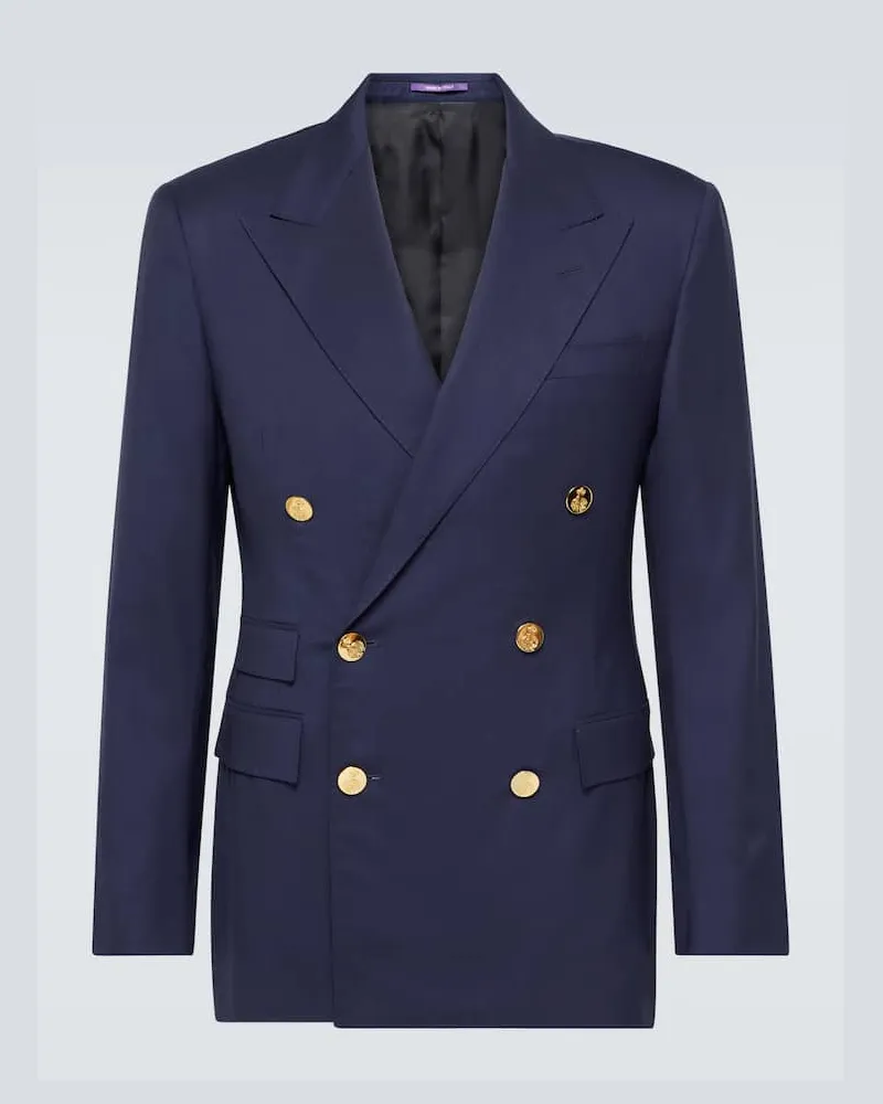 Ralph Lauren Blazer Gregory aus Wolle Blau