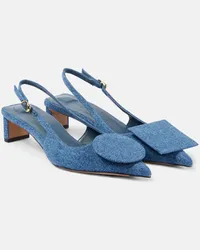 Jacquemus Slingback-Pumps Les Slingbacks Duelo aus Denim Blau