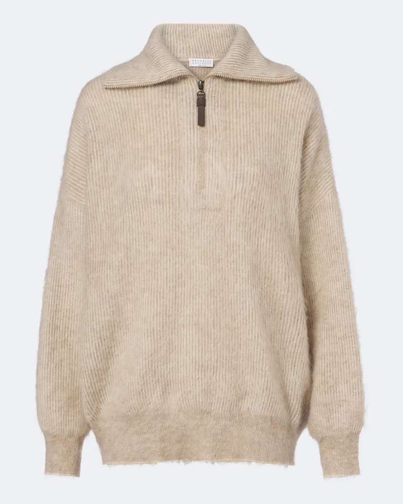 Brunello Cucinelli Polopullover Weiß