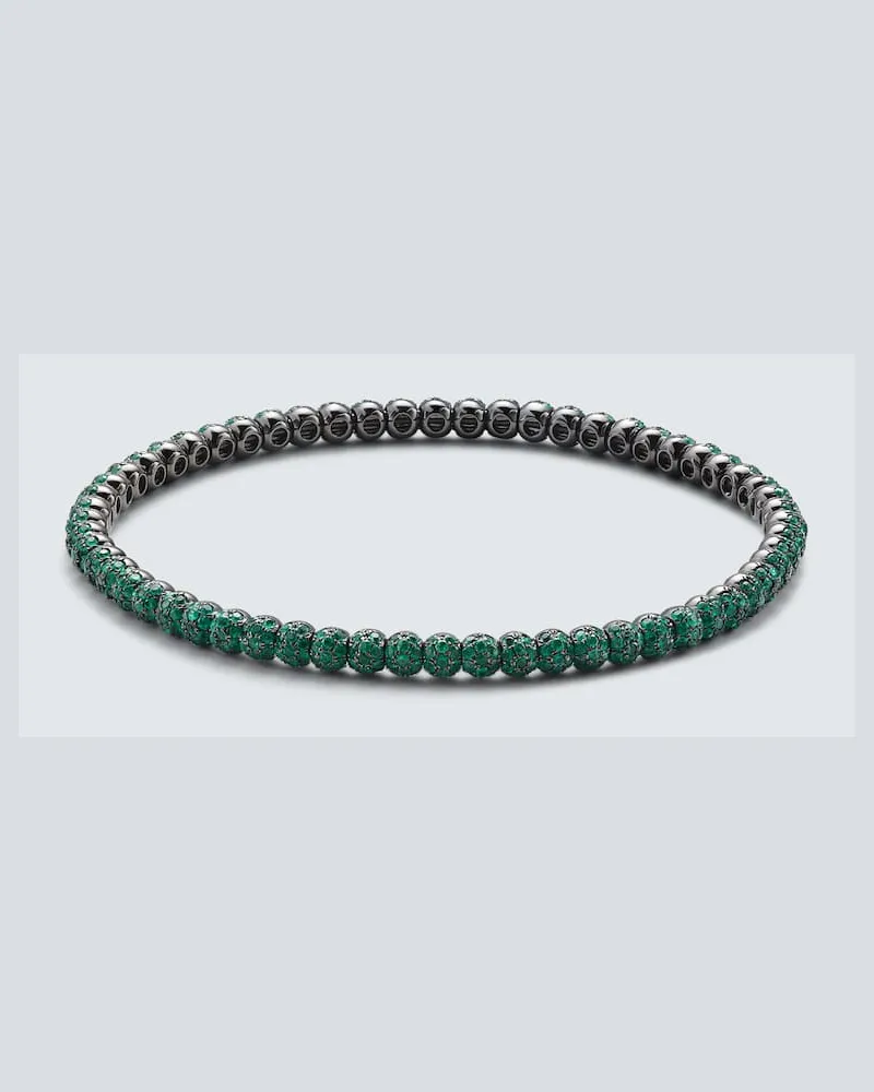 SHAY Armband aus 18kt Schwarzgold mit Smaragden Schwarz