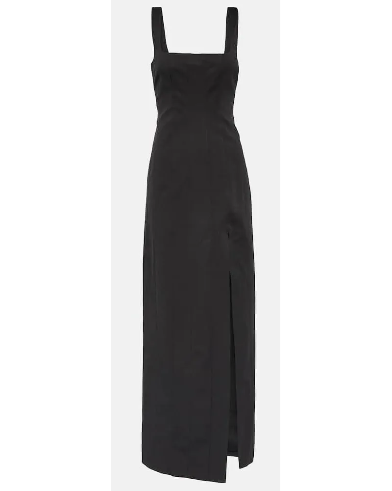 STAUD Maxikleid Portrait Schwarz