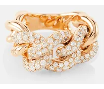 Ring Catene aus 18kt Rosegold mit Diamanten