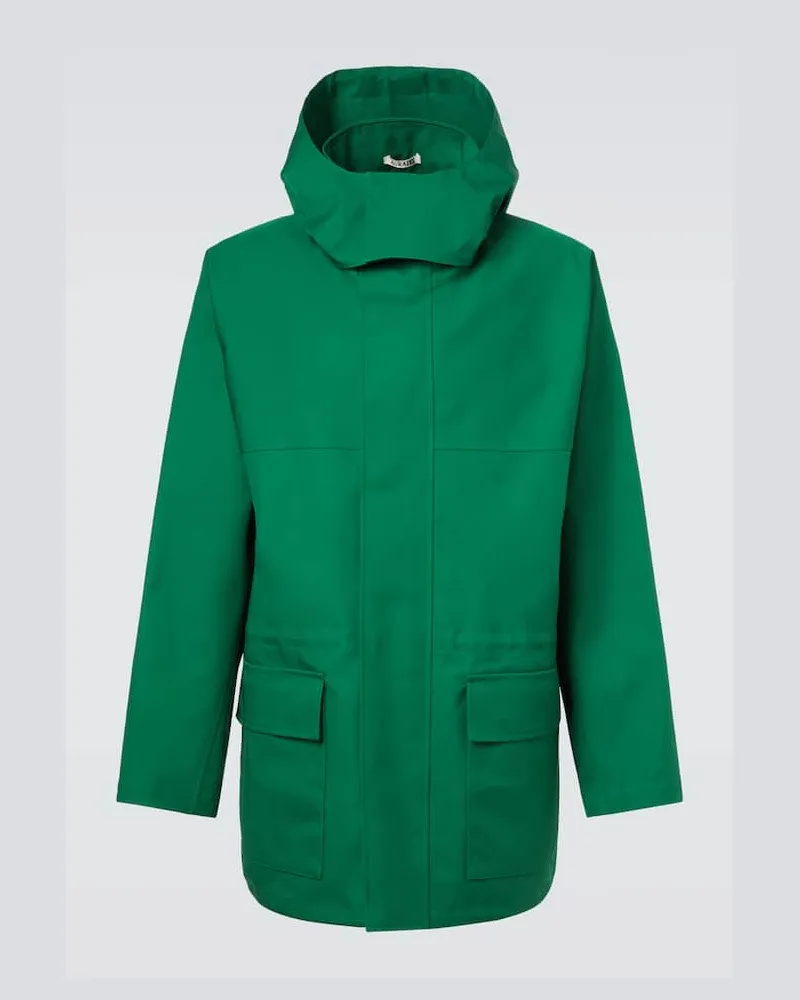 AURALEE Jacke aus Baumwoll-Gabardine Grün