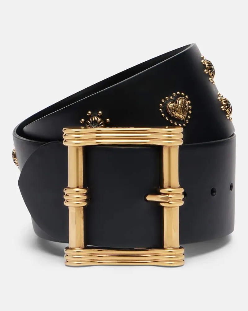 Etro Verzierter Gürtel aus Leder Schwarz