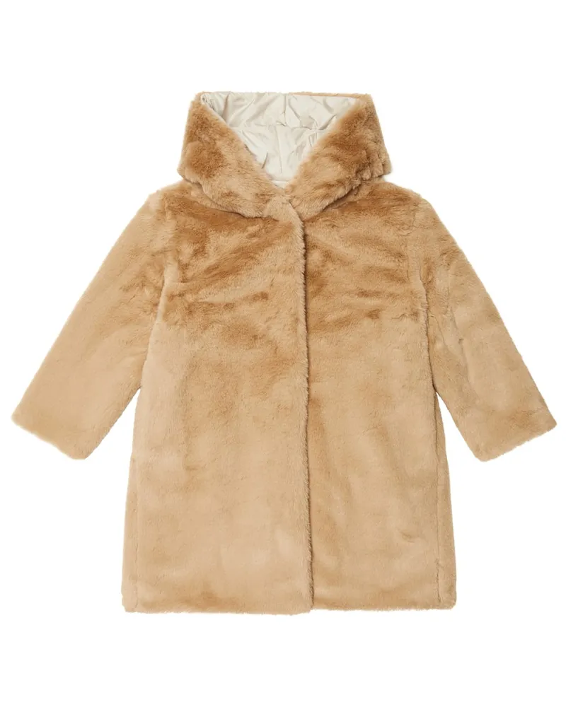 Il Gufo Mantel aus Faux Fur Rot