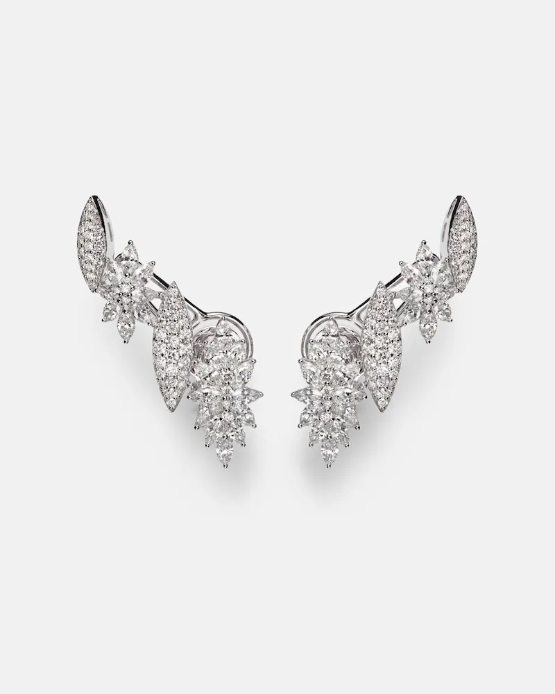 YEPREM Ohrringe Y-Couture aus 18kt Weißgold mit Diamanten Silber
