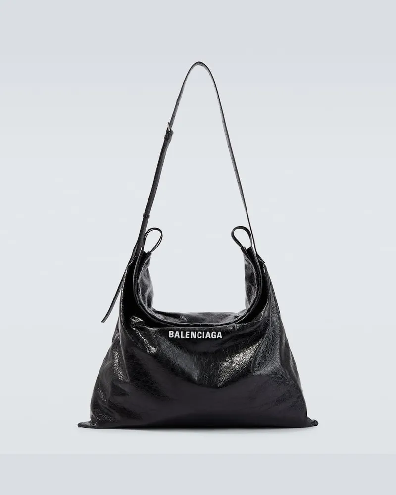 Balenciaga Schultertasche aus Leder Schwarz
