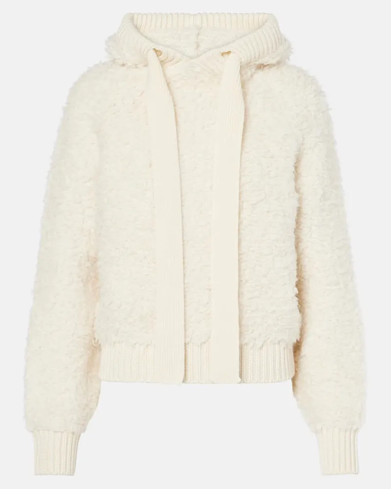 Jet Set Hoodie Jennifer aus einem Wollgemisch Beige