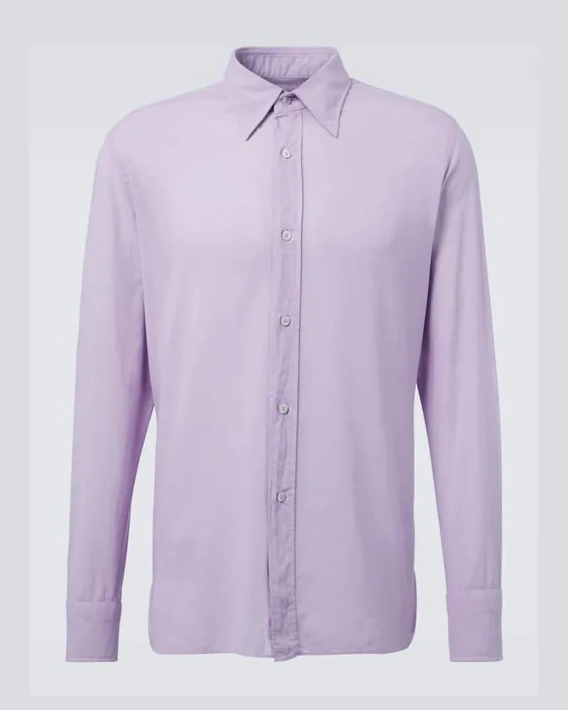 Tom Ford Hemd aus Baumwolle Violett
