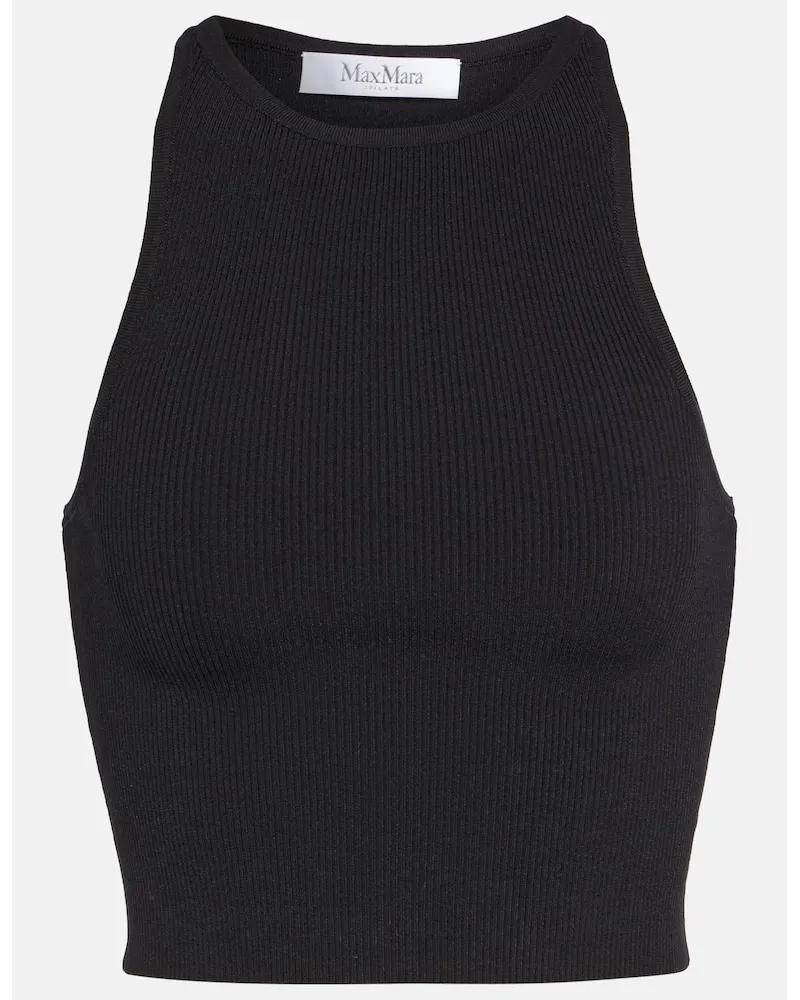 Max Mara Cropped-Top Turku Schwarz