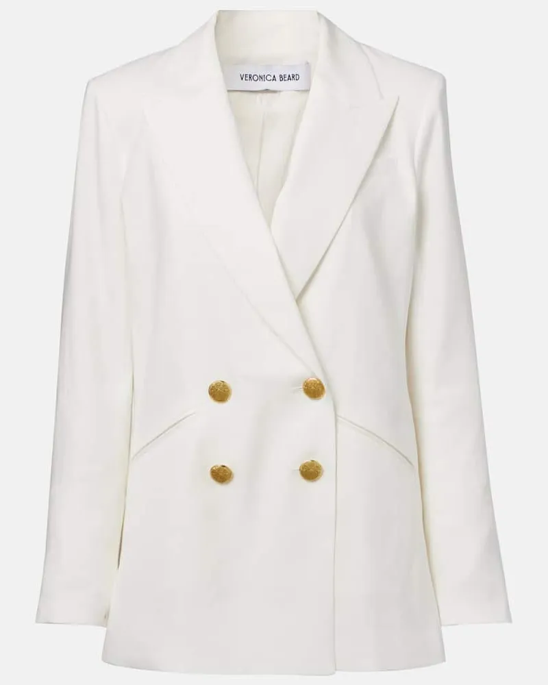 Veronica Beard Blazer Dale aus einem Leinengemisch Weiã