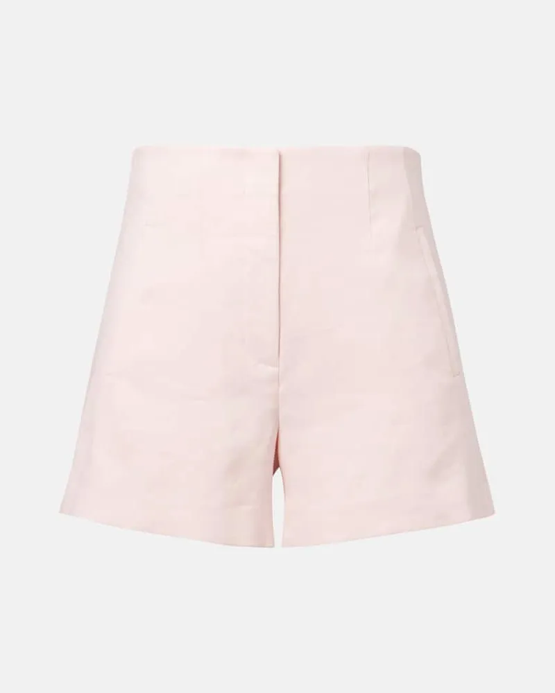 Veronica Beard High-Rise Shorts Jazmin aus einem Leinengemisch Pink